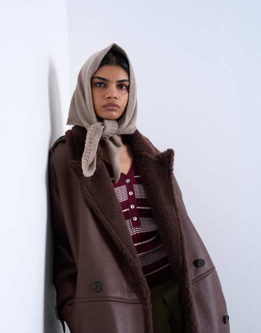 Topshop - Heidi - Écharpe à capuche - Taupe , 3 de 3