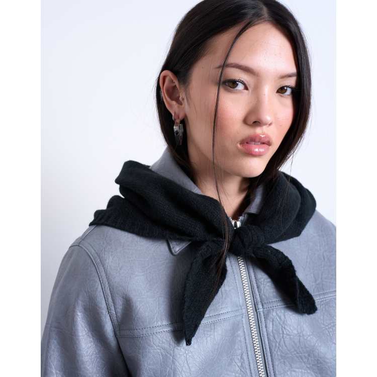 ロナウジーニョ 　EJ SHEYANG SCARF HOODED TOP Topshop Heidi hooded scarf in black | ASOS