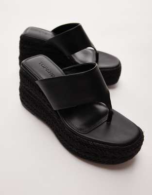 Topshop Heidi Toe Thong Espadrille Wedges
