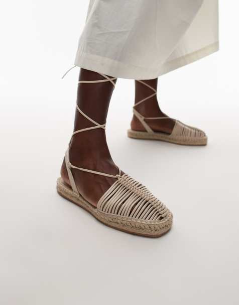 Topshop - Helayna - Espadrilles intrecciate bianco sporco - view 1