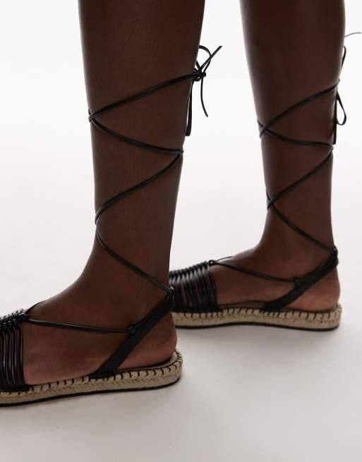 Topshop - Helayna - Sorte flettede espadriller, 2 af 4
