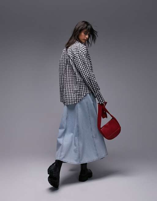 Topshop – Hemd mit schwarz-weißem Vichy-Karomuster, 4 von 4