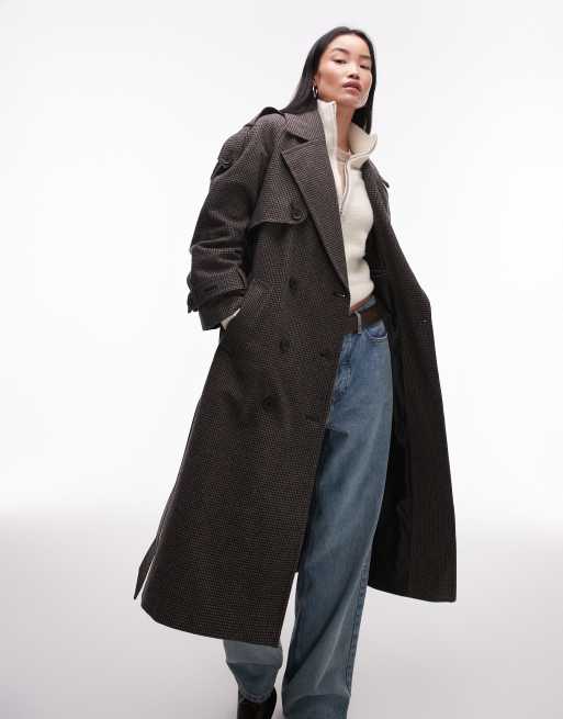 Topshop – Heritage – Kolorowy trencz z paskiem