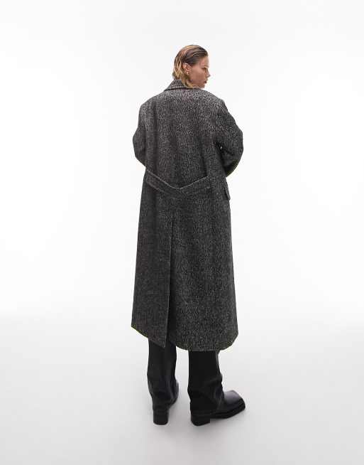 Herringbone wool hot sale blend coat