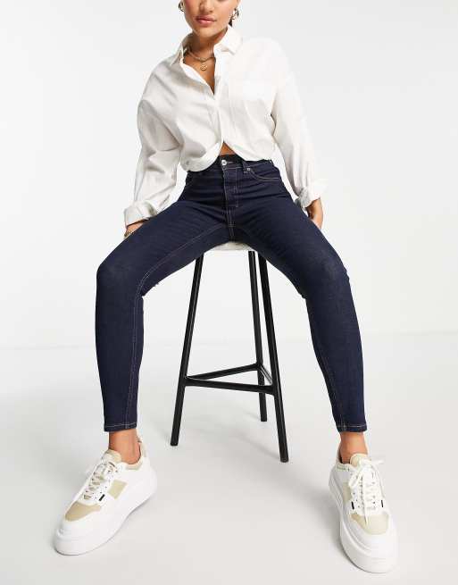 Topshop Petite jeggings in indigo