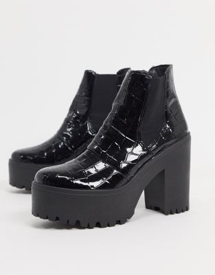 croc boots topshop