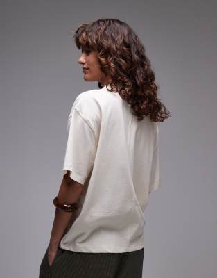 Topshop High Neck Short Sleeve Tee