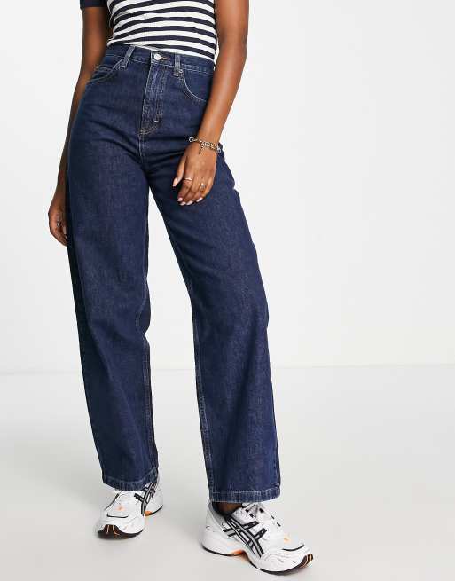 Topshop high rise Baggy jeans in indigo
