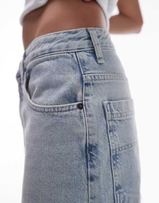 Topshop high rise baggy jeans in sunshine bleach, 2 of 5