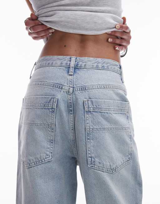 Topshop high rise baggy jeans in sunshine bleach, 3 of 5