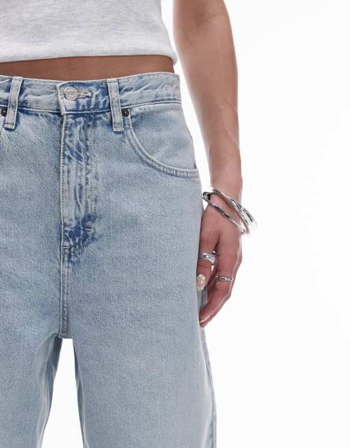 Topshop high rise baggy jeans in sunshine bleach, 5 of 5