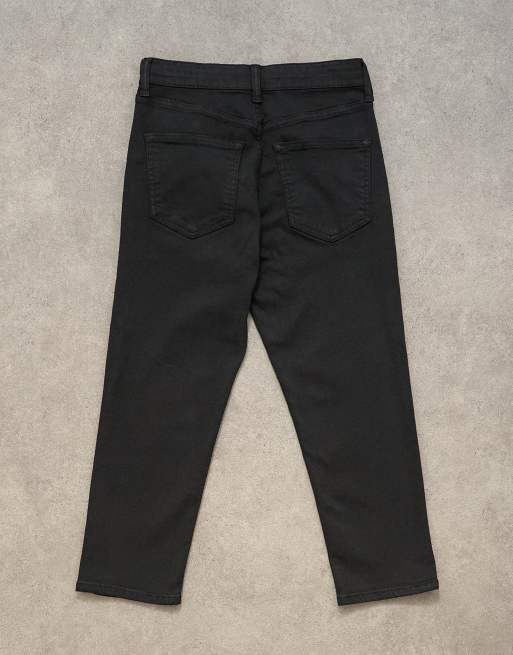 Topshop high rise capri jeans in black, 8 of 8