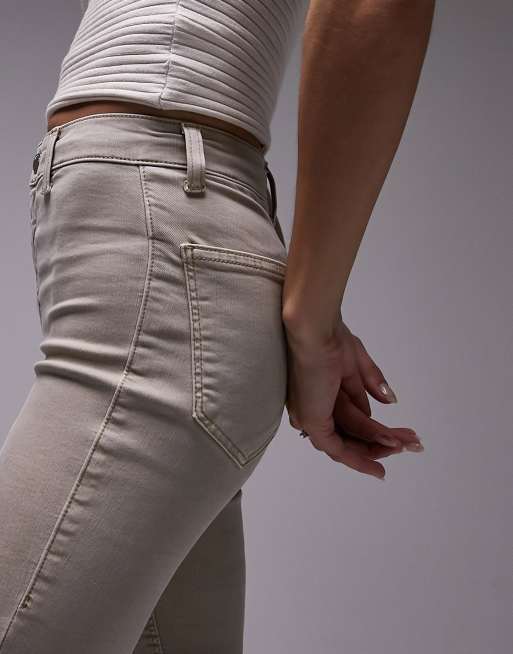 Topshop high rise Joni jeans in sand