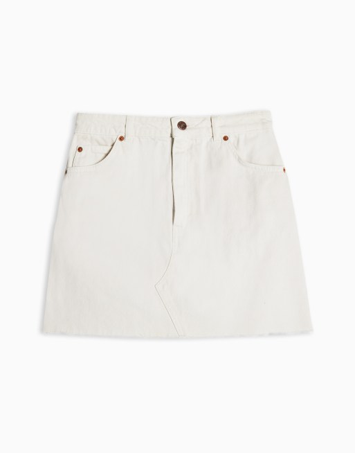 White denim 2025 skirt mini