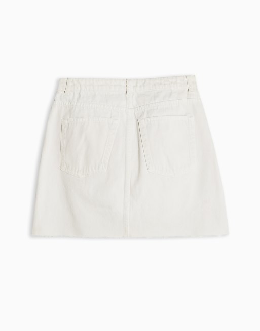 White denim best sale skirt topshop