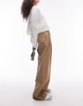 [Topshop] Topshop high waisted chino pants with utility pockets in sand-Grey 6 Sand
