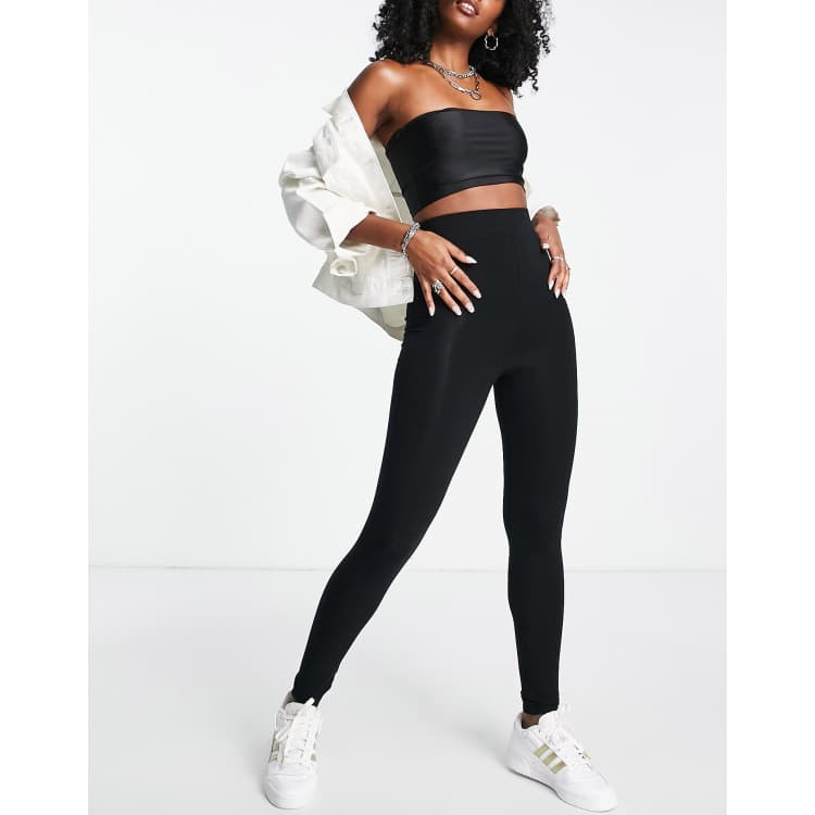 ASOS DESIGN Hourglass leggings with high waist in black