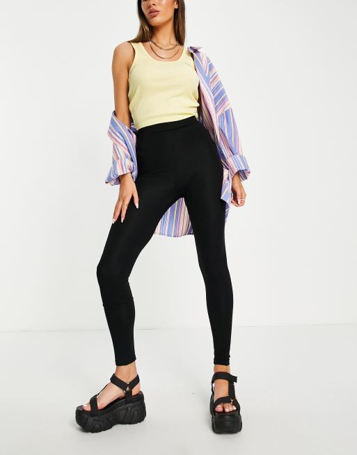 Topshop high waisted legging in black