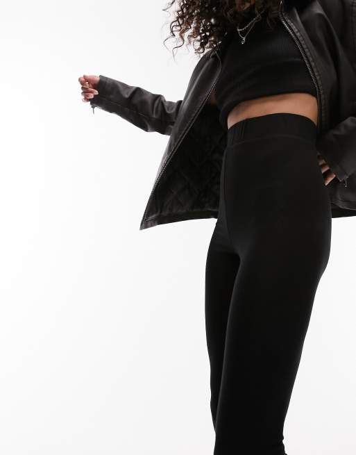 ASOS High Waisted Leggings In Black