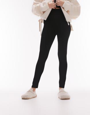 Topshop High Waisted Legging In Black