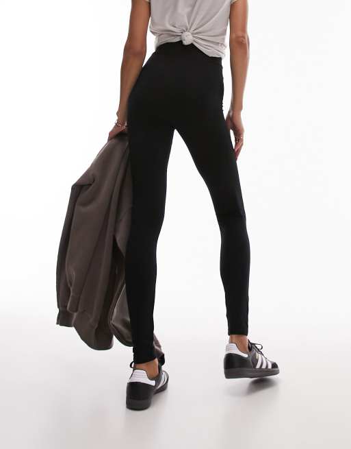 Topshop thick outlet black leggings