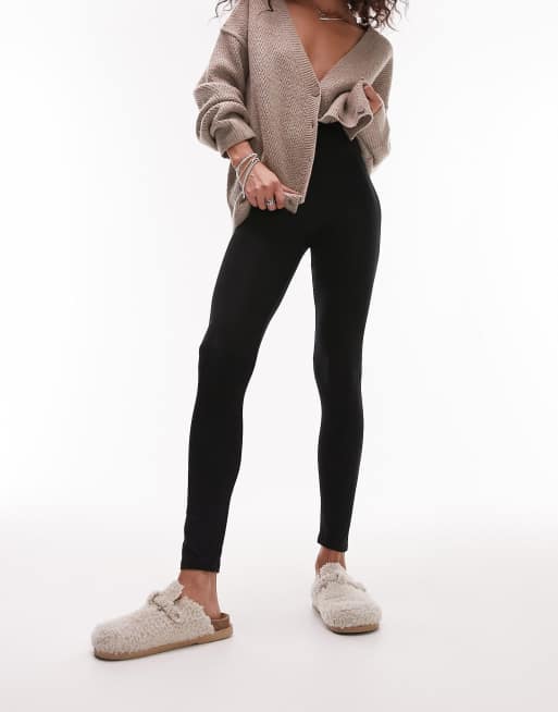 Topshop high waisted leggings in black