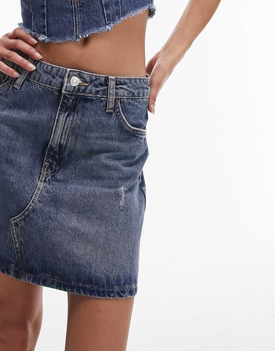 High Waist Denim Skirt