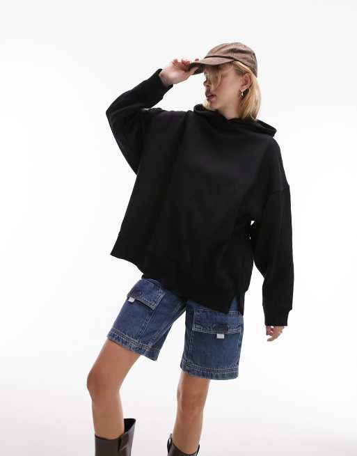 Black hoodie topshop online