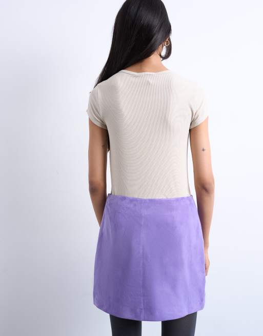 Topshop – Hochwertiges, geripptes T-Shirt in Steinbeige, 4 von 4