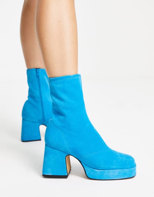 Baby blue shop suede boots