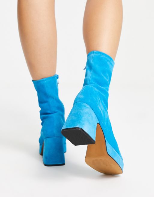 Teal leather best sale ankle boots