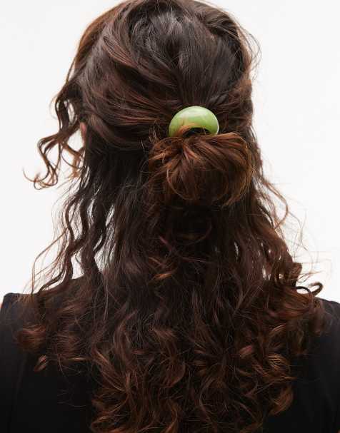 Topshop - Holly - Élastique à cheveux avec détail en résine - Vert - view 1