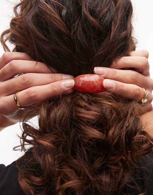 Topshop Holly hair cuff in red resin, 3 of 3
