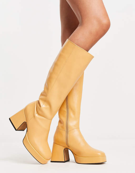 Topshop cheap yellow boots