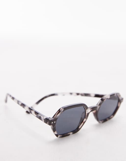 Topshop – Holly – Sechseckige Sonnenbrille in schwarzer Schildpatt-Optik, 2 von 4