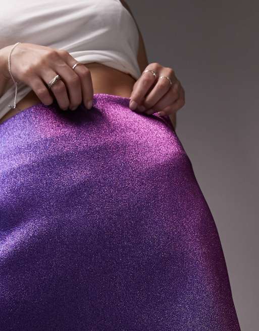 Lilac holographic outlet skirt