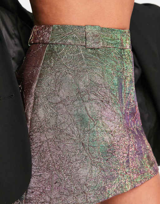 Green clearance holographic skirt