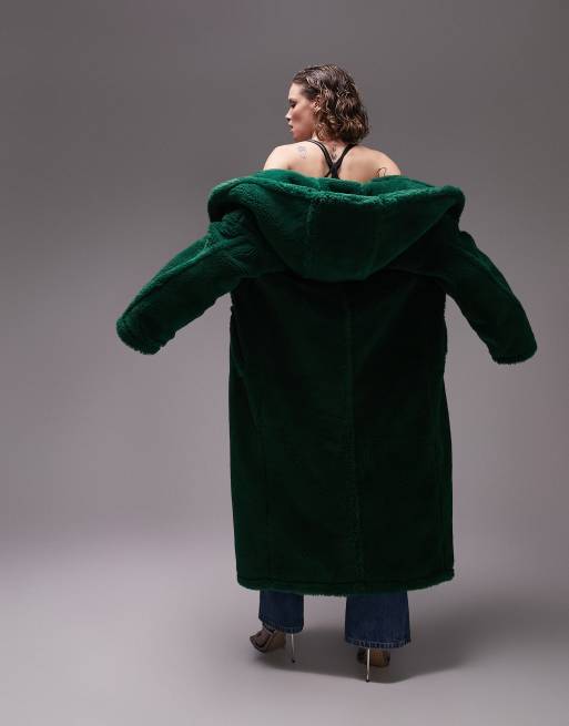 Green shop hooded coat