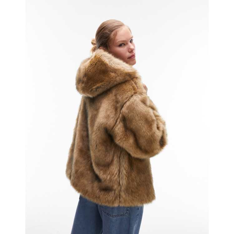 Topshop Faux Fur Zip-Up Jacket  18 Soft and Furry Jackets That