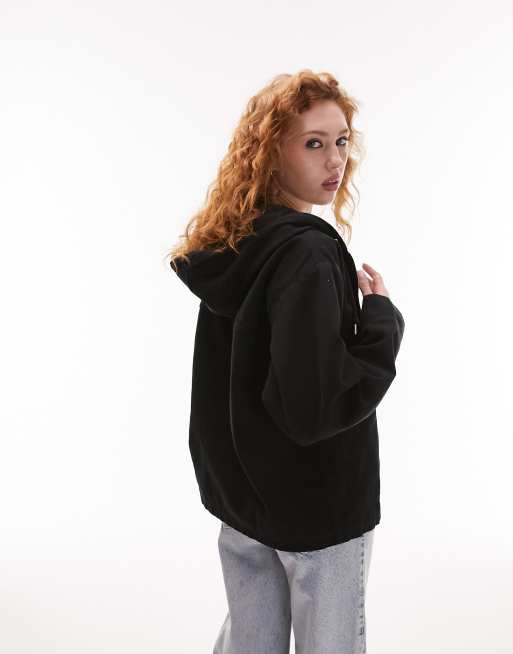 Topshop zip 2025 up hoodie