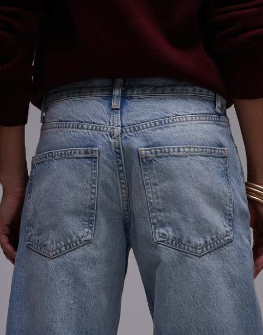 Topshop – Horizon – Blekta jeans med medelhög midja och vida ben, 4 av 5