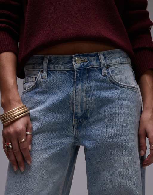 Topshop – Horizon – Blekta jeans med medelhög midja och vida ben, 5 av 5