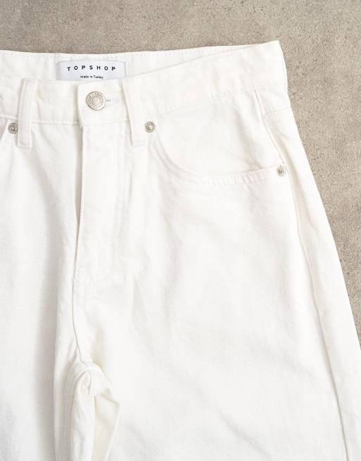 Topshop - Horizon - Jean large à taille mi-haute - Blanc, 6 de 7