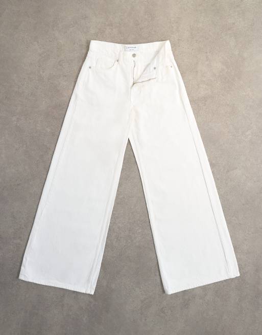 Topshop - Horizon - Jean large à taille mi-haute - Blanc, 7 de 7