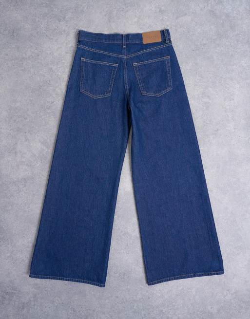Topshop Horizon mid rise wide leg jean in indigo rinse, 7 of 7