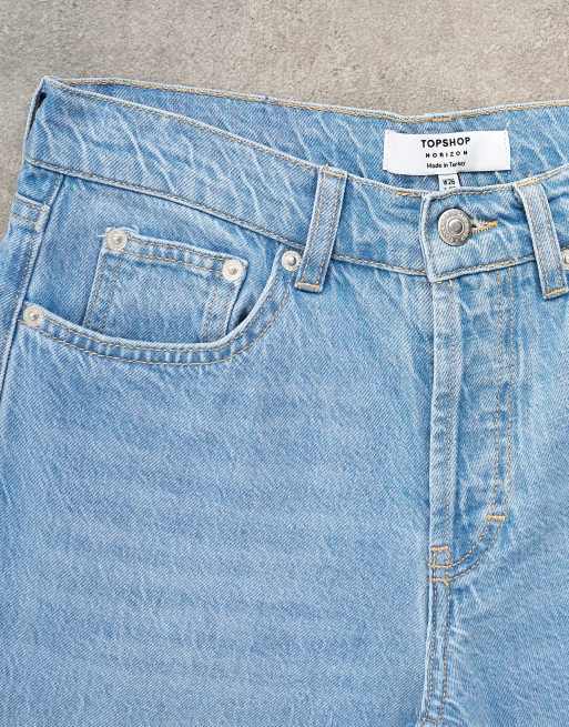 Topshop Horizon mid rise wide leg jeans in bleach, 5 of 7