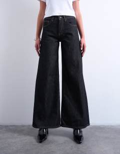 Horizon wide leg jeans in black rinse