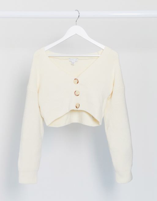 Topshop cream outlet cardigan