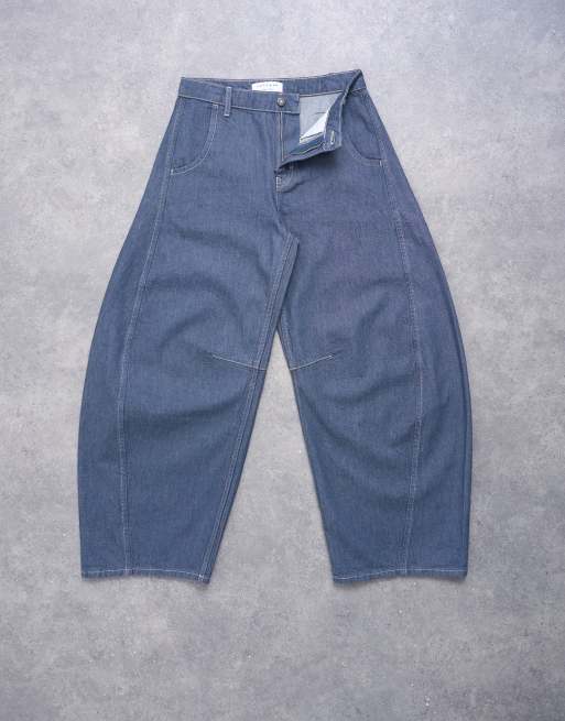 Topshop – Horseshoe – Barrel-Jeans in Elefantengrau mit hohem Bund, 6 von 7