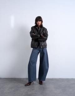 Horseshoe high rise barrel jean in elephant grey